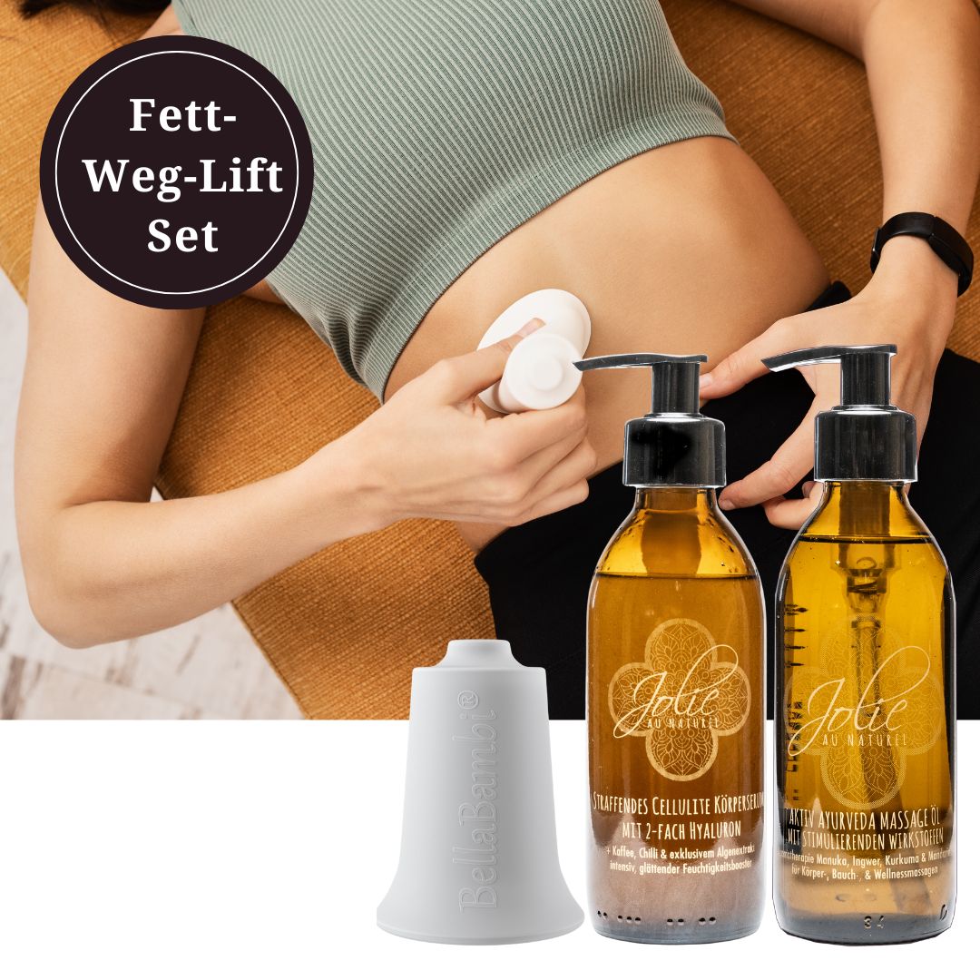 Fett Weg Ritual - Aktiv Fett Weg Wirkstoff I Schröpfcup I Anti Cellulite Serum