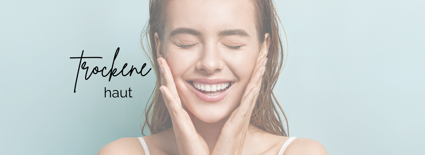 Naturkosmetikprodukte geben trockener Haut Feuchtigkeit