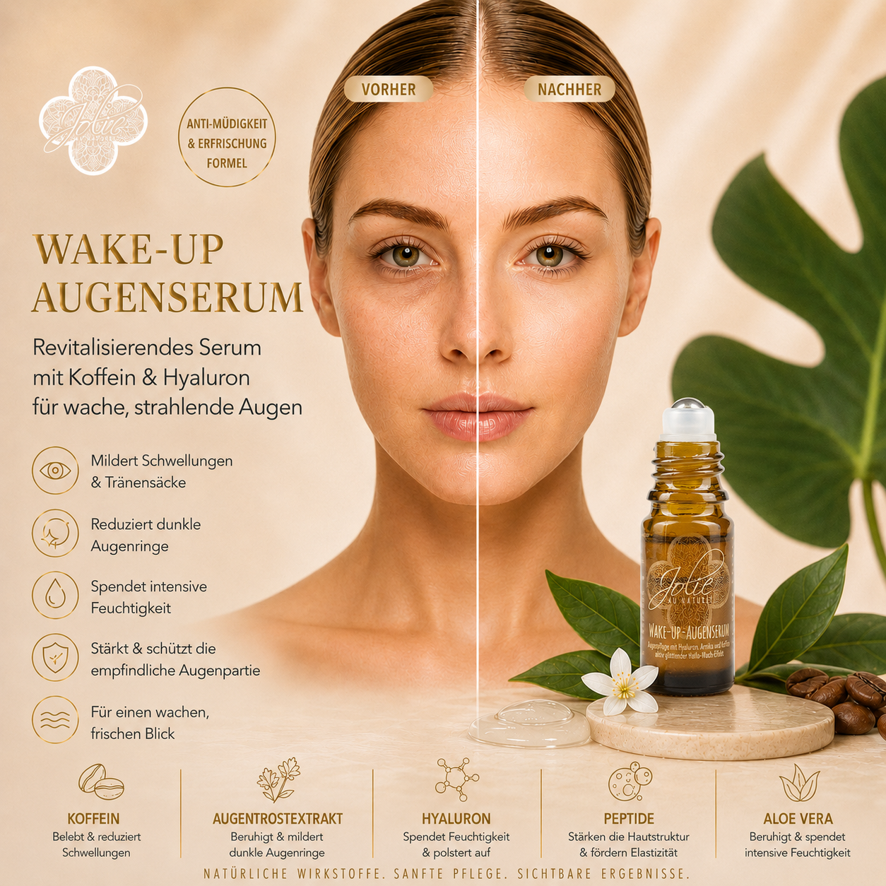 WakeUp Augenserum für wache Augen – mit Hyaluron & Kaffee 10ml
