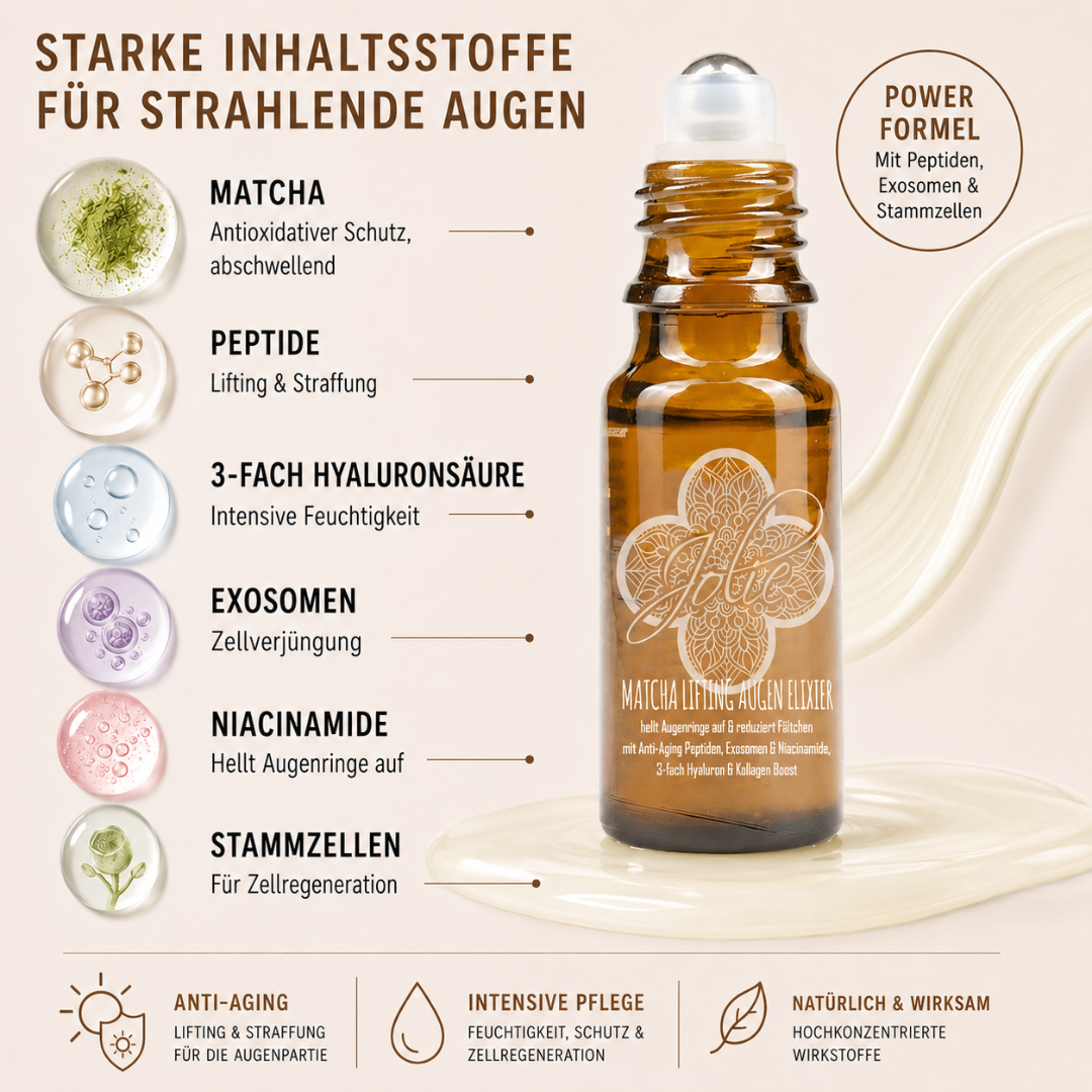 Augenserum Matcha Augenlifting Elixier – Peptide, Exosomen & Kollagen Boost