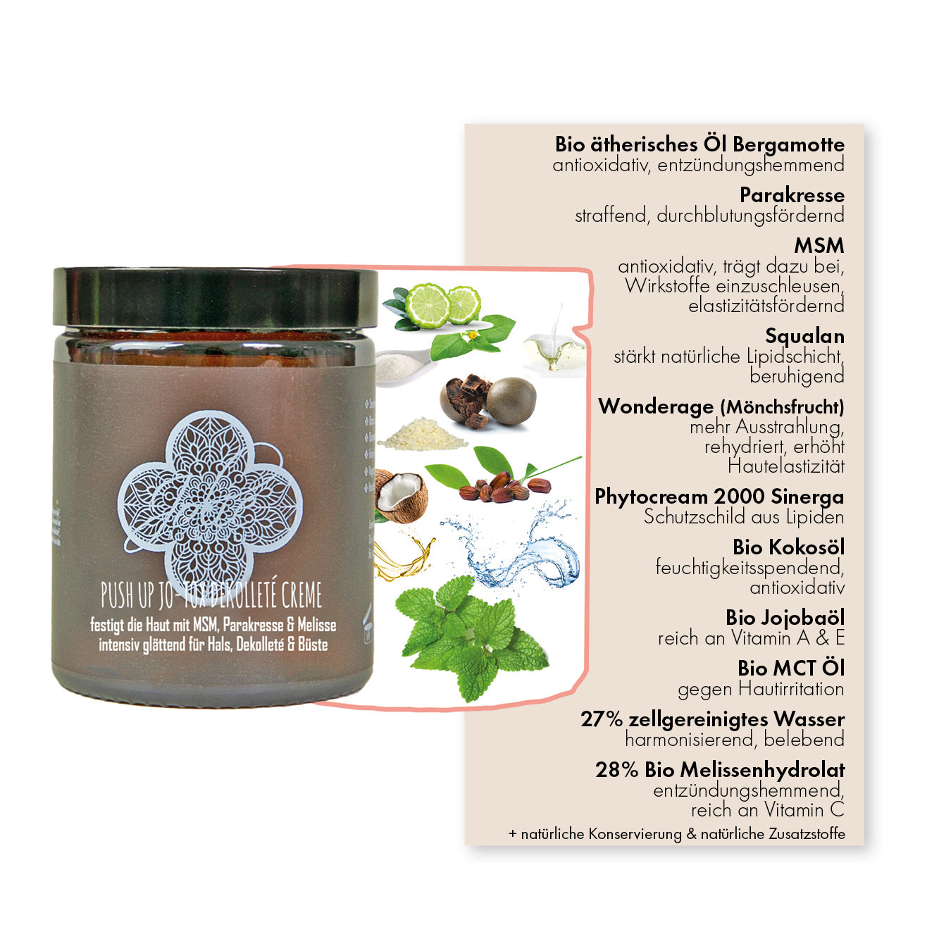 ♡ Straffende Jo-Tox Dekolletécreme | Wonderage | Parakresse 180 g - Jolie au naturel: Nachhaltige Naturkosmetik