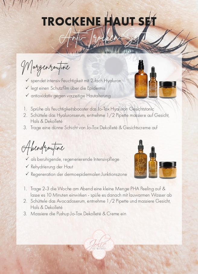 Hyaluron Trockene Haut Routine SET - Jolie au naturel: Nachhaltige Naturkosmetik