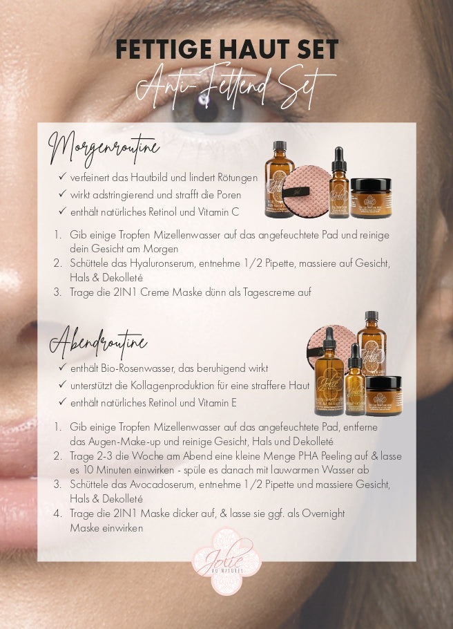 Fettige Haut Routine SET Pröbchen - Jolie au naturel: Nachhaltige Naturkosmetik