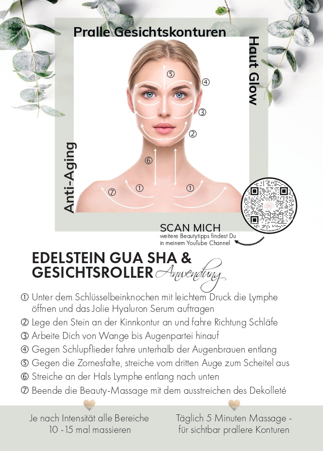 Lava Gua Sha und Hyaluronserum 5 ml - Jolie au naturel: Nachhaltige Naturkosmetik