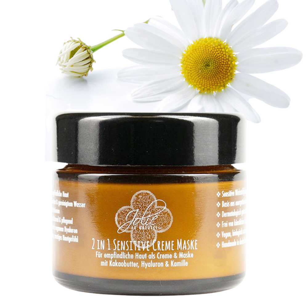 2 in 1 sensitive Creme & Gesichtsmaske für gepflegte Haut Bio-Pflege
