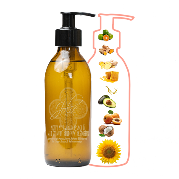 Aktiv Ayurveda Massageöl | Manukahonig | Kurkuma | Aromatherapie 200 ml