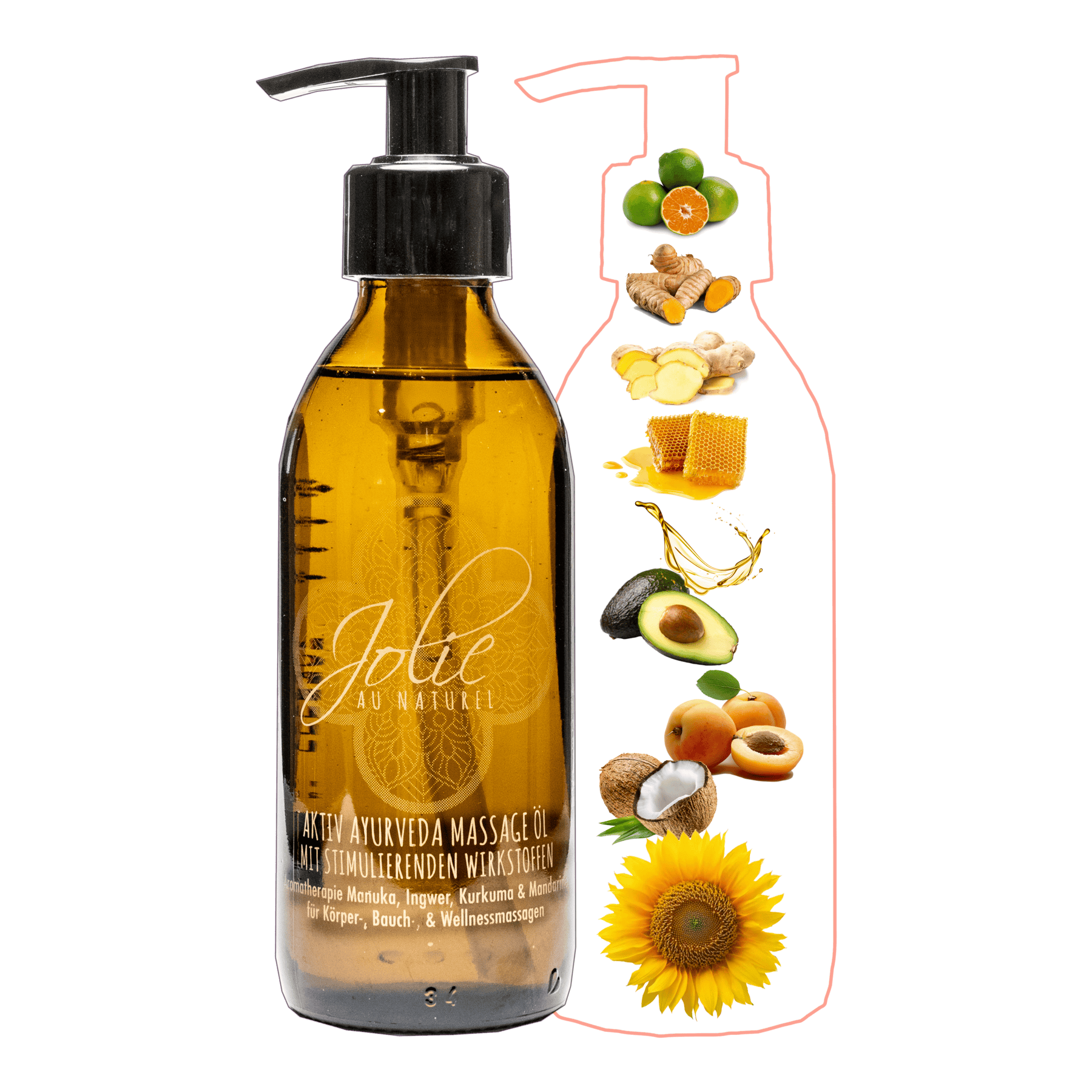 Aktiv Ayurveda Massageöl | Manukahonig | Kurkuma | Aromatherapie