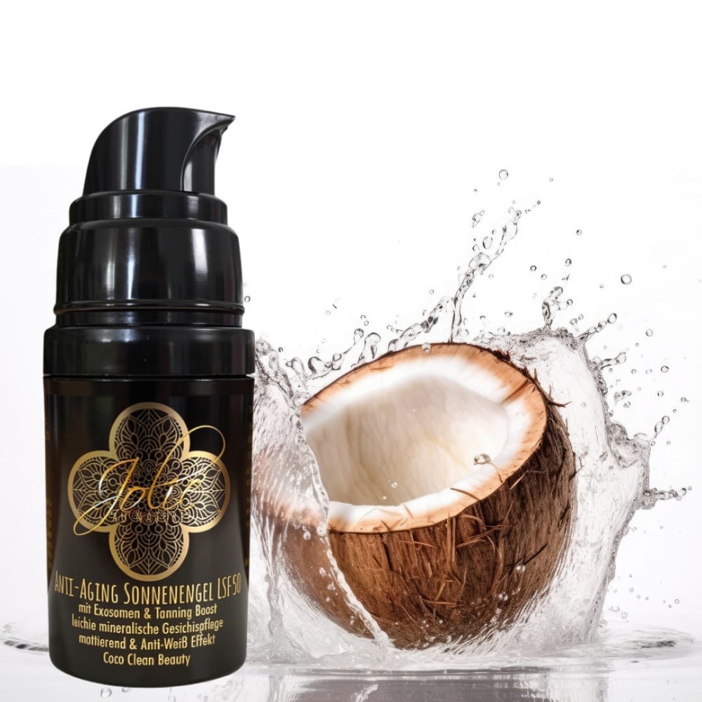 Sonnencreme mineralisch Anti-Aging 50 I Anti-Weiß I Kokosduft I Tanning Boost I mattierend