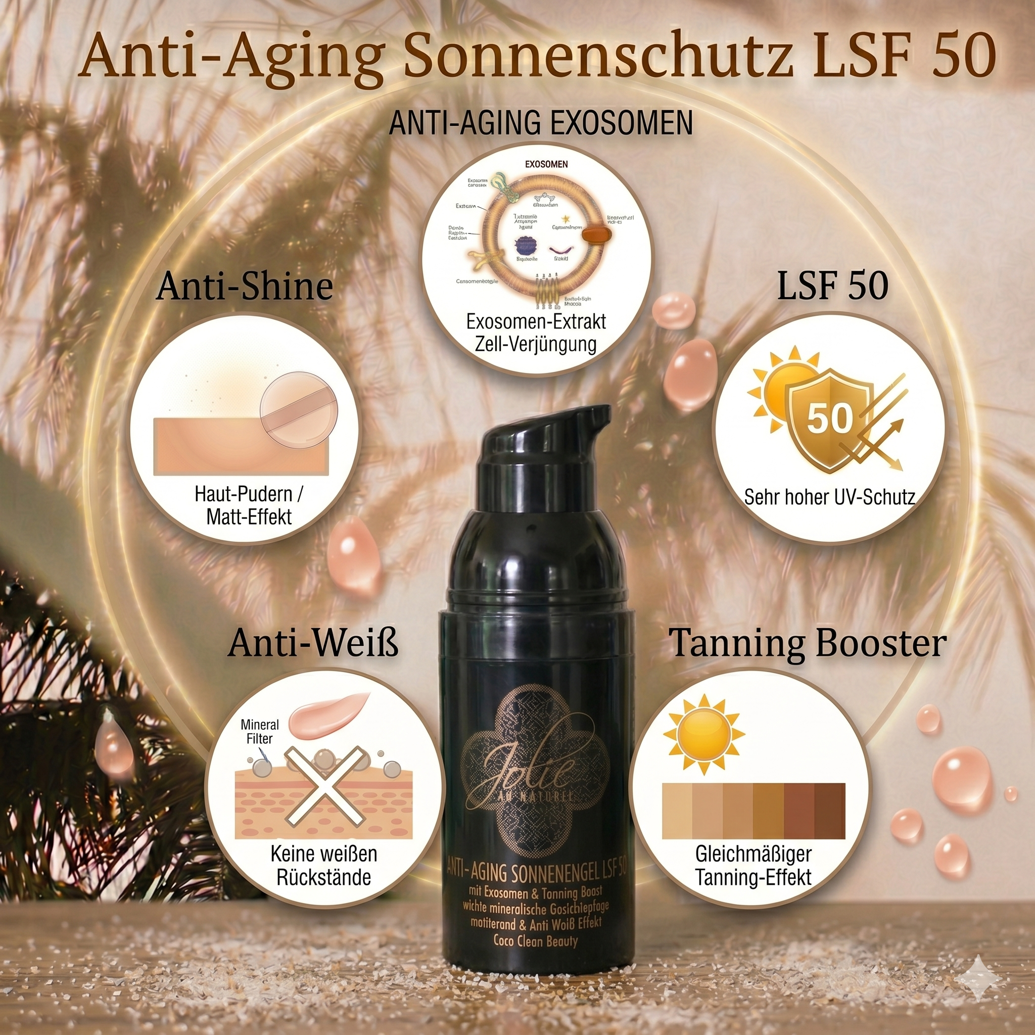 Anti-Aging Sonnenengel LSF 50 mit Exosomen & Tanning Boost