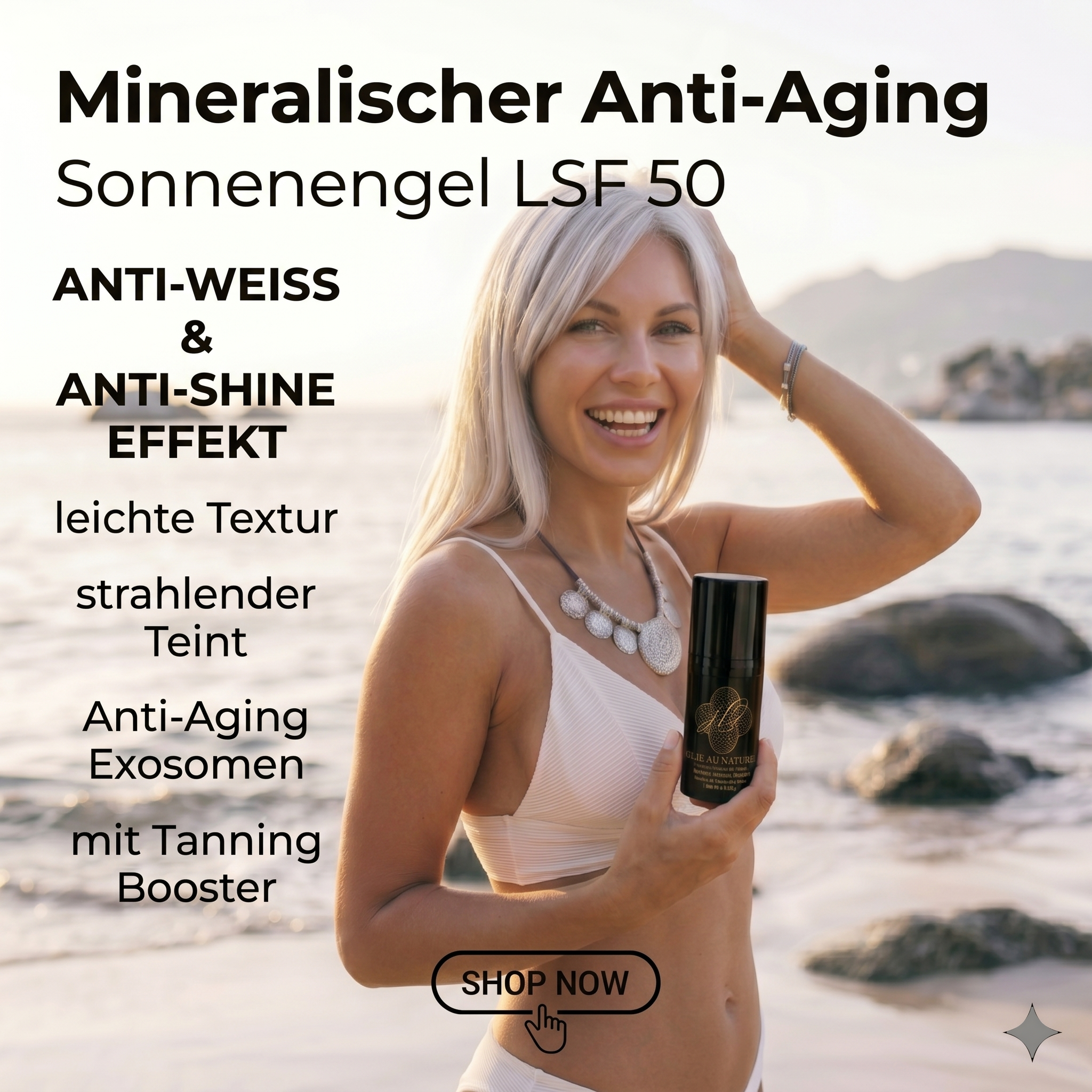 Anti-Aging Sonnenengel LSF 50 mit Exosomen & Tanning Boost
