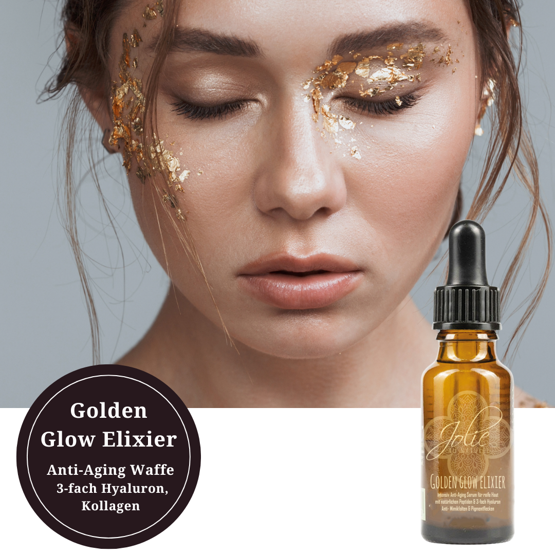 Hyaluron Golden Glow Elixier für strahlende, pralle Haut – luxuriöse Anti-Aging Pflege
