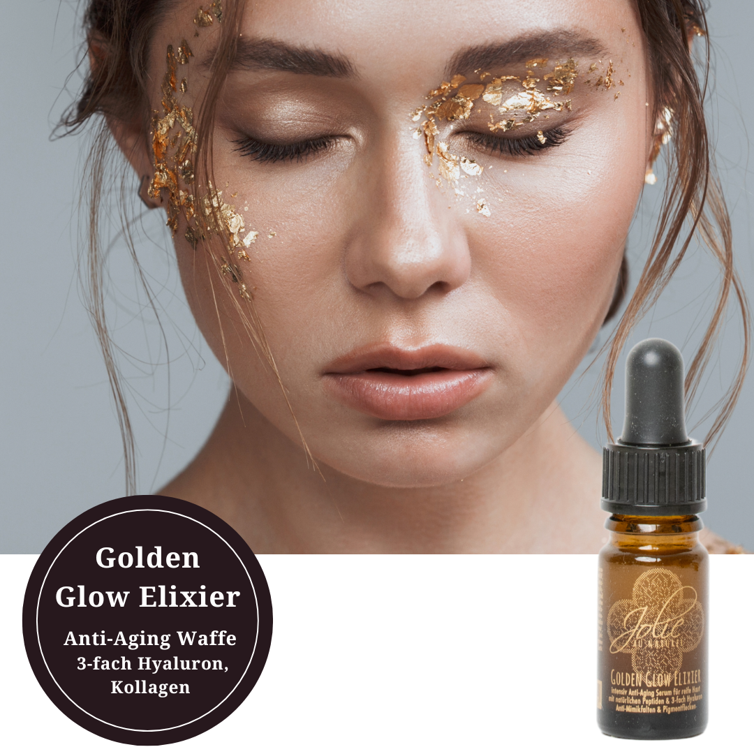 Hyaluron Golden Glow Elixier für strahlende, pralle Haut – luxuriöse Anti-Aging Pflege