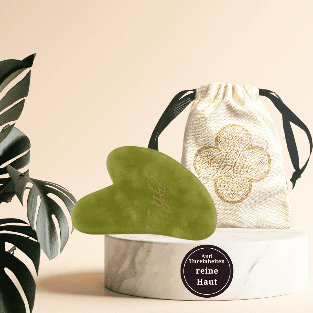 Jade Gua Sha Stein I Gesichts- und Körpermassage I unreine Haut"