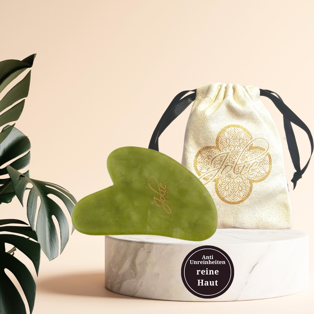 Jade Gua Sha Stein I Gesichts- und Körpermassage I unreine Haut"