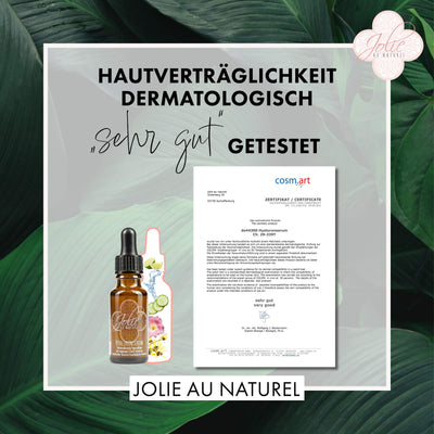 Hautverträglichkeit Hyaluronserum Produkte Jolie au Naturel