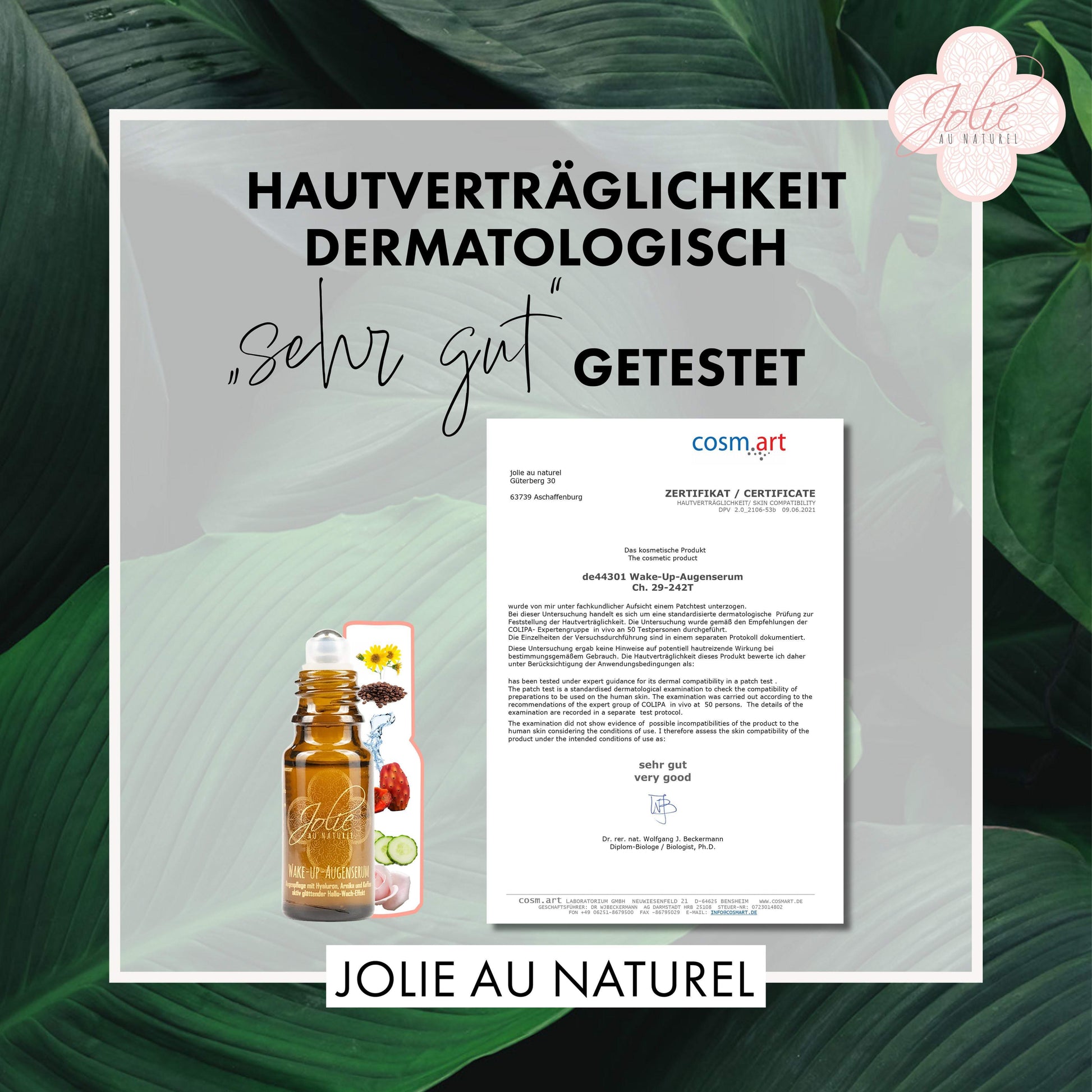 Hautverträglichkeit Wake Up Augenserum Produkte Jolie au Naturel