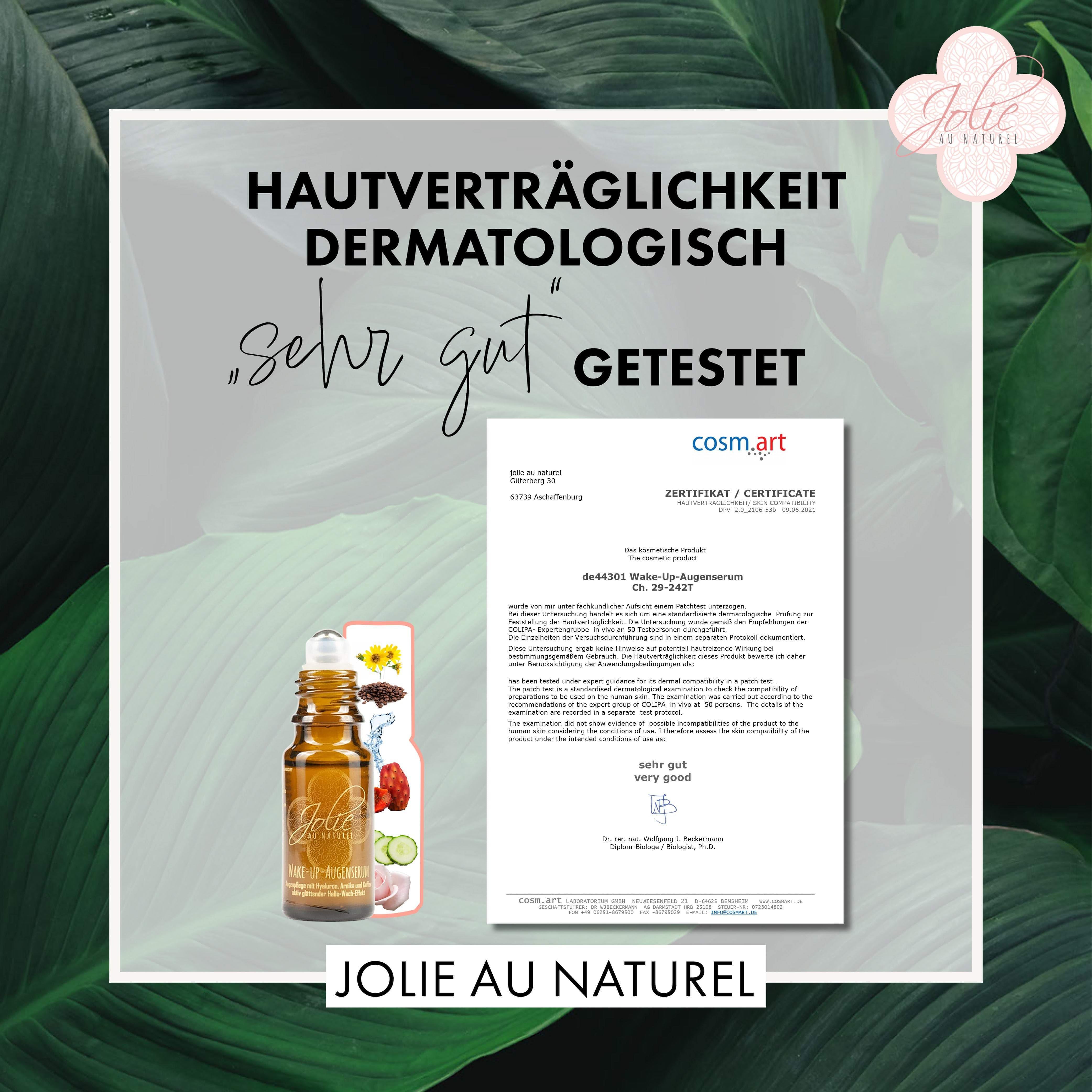 Hautverträglichkeit Wake Up Augenserum Produkte Jolie au Naturel