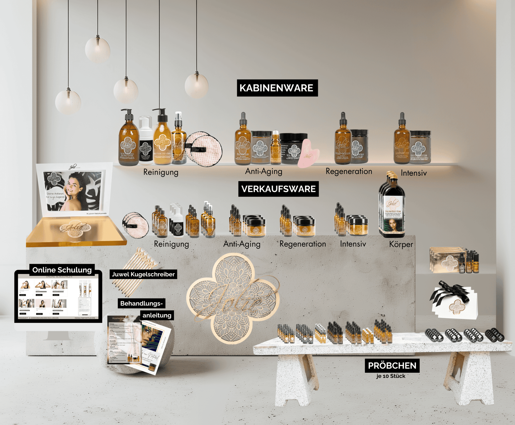 Hyaluron Gold Kollektion Set - Jolie au naturel: Nachhaltige Naturkosmetik
