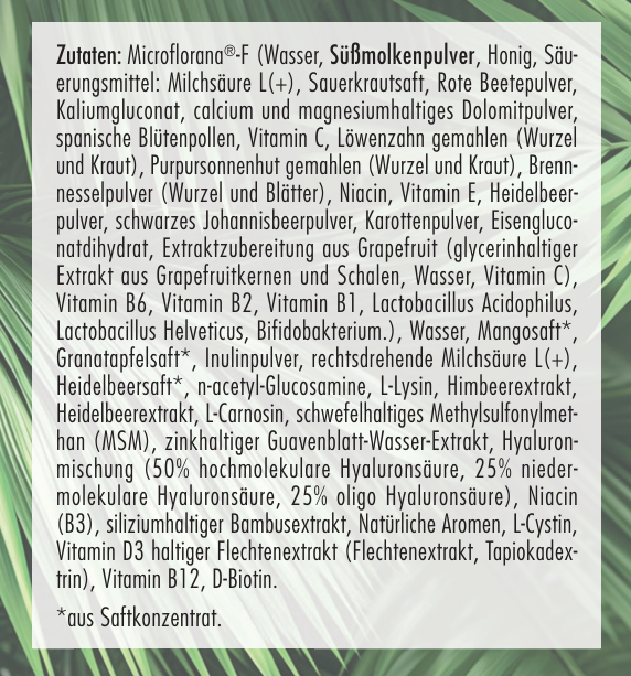 Hyaluron Drink I 3-fach Hyaluron Komplex I Anti-Aging Boost für Haut, Haare & Nägel I Immunsystem I Darmkur