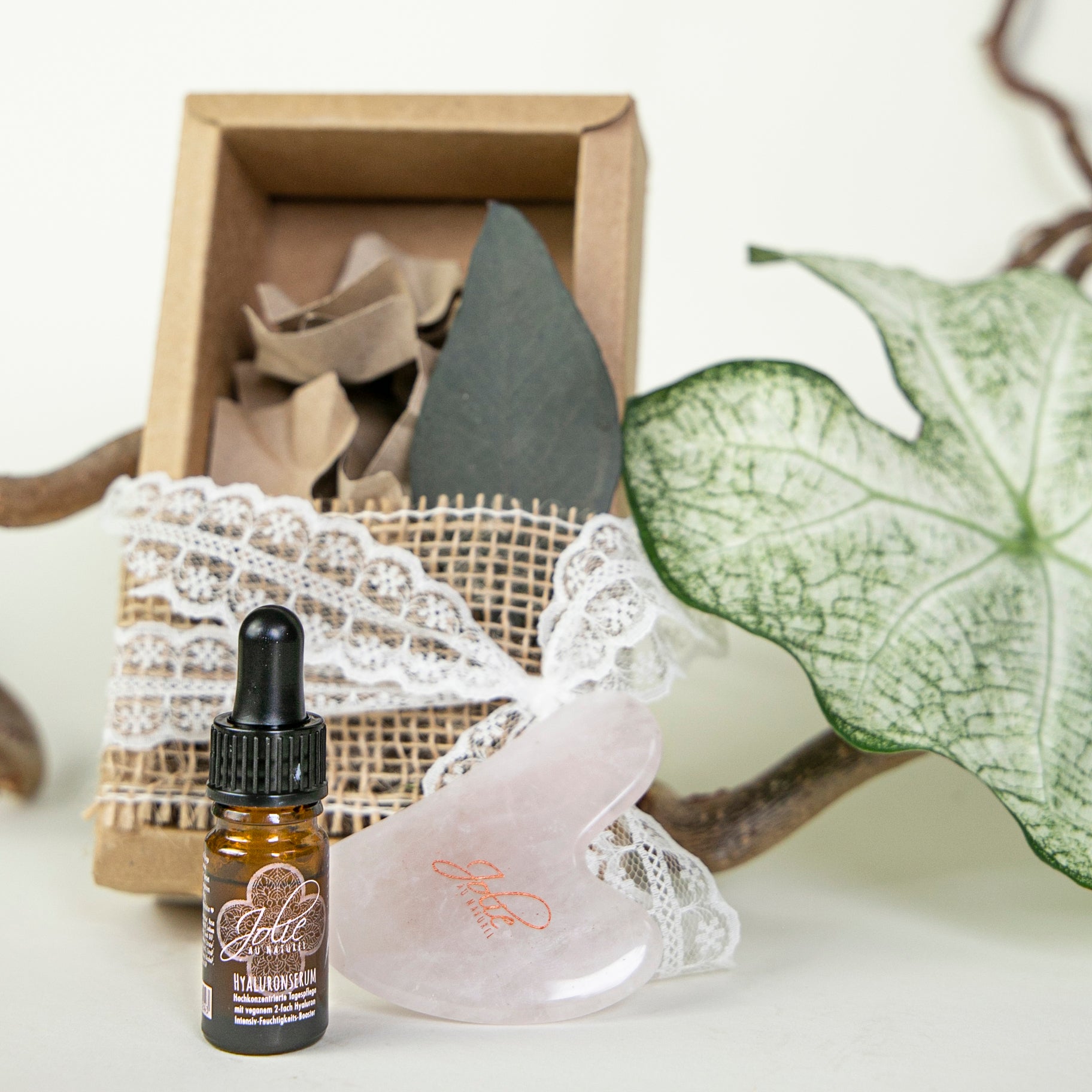 Gua Sha Stein Rosenquarz I Gesichtsmassage I Anti Aging I Gesichtsyoga