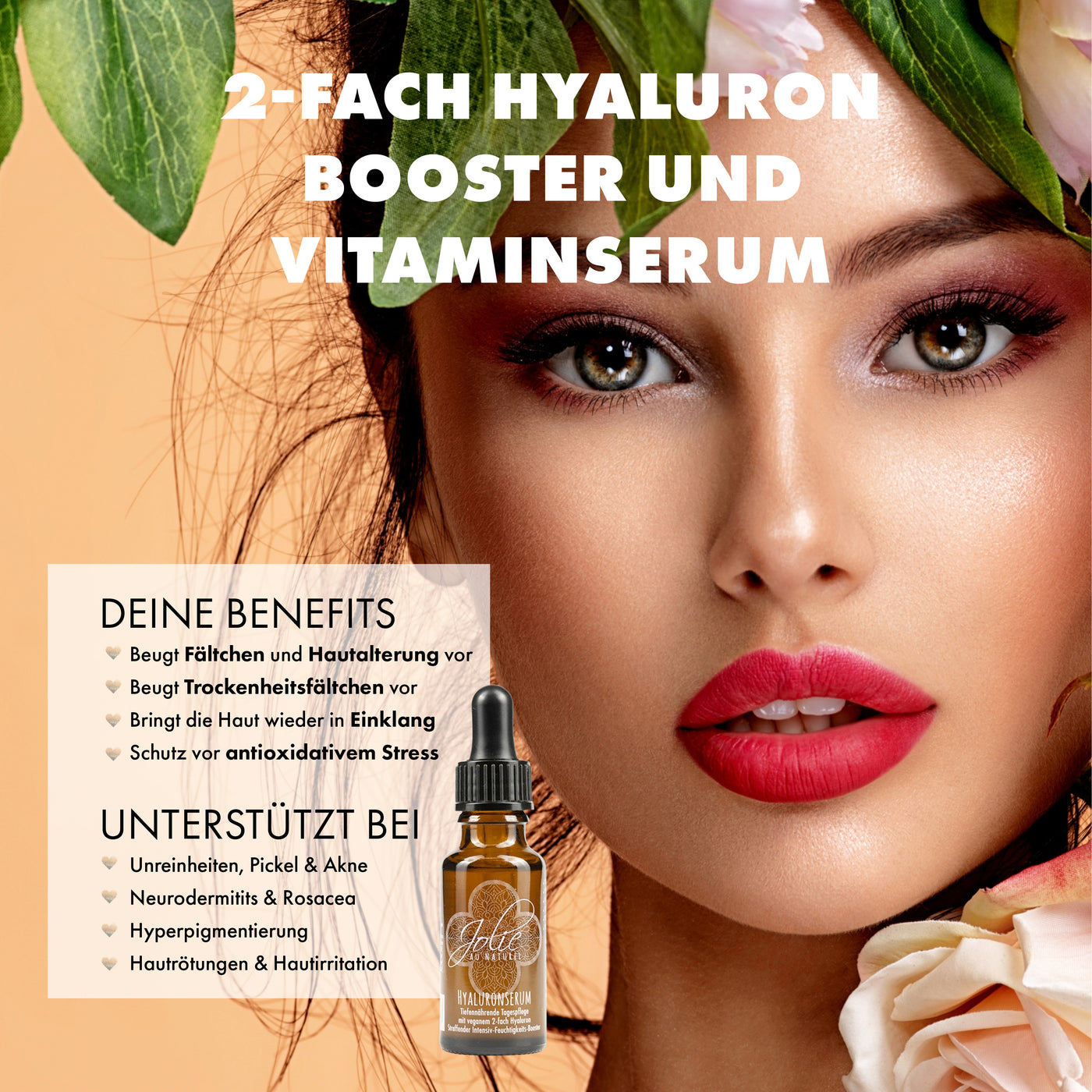 Hyaluron Serum I vegan I empfindliche Haut I mit Retinol I Vitamin C I Bestseller