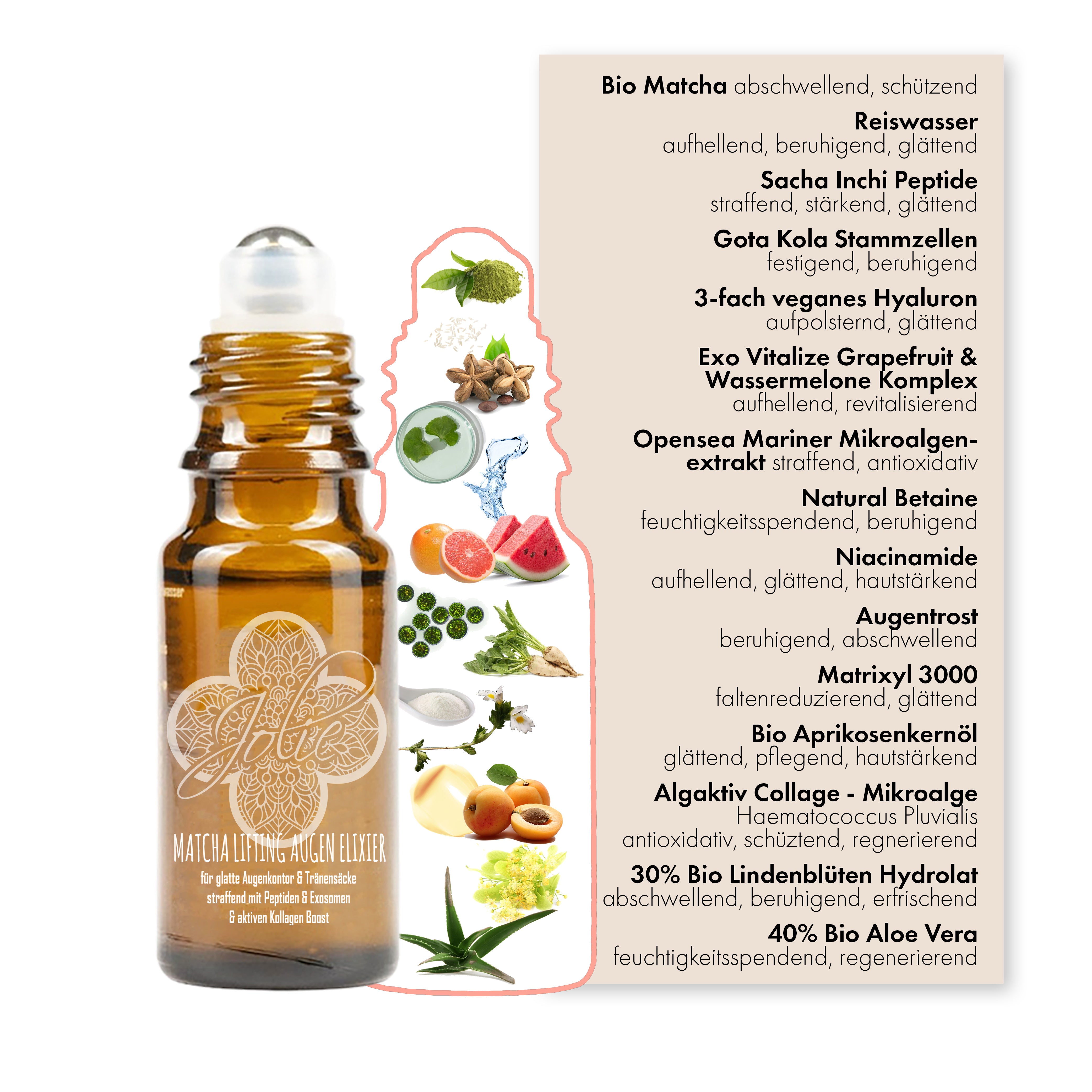 Matcha Lifting Augen Elixier – Peptide, Exosomen & Kollagen Boost