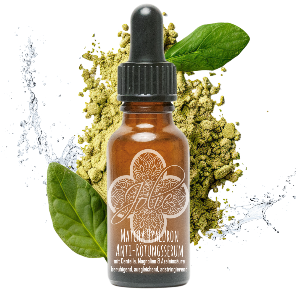 Matcha Hyaluron Anti-Rötungsserum für Rosazea, Couperose & Akne