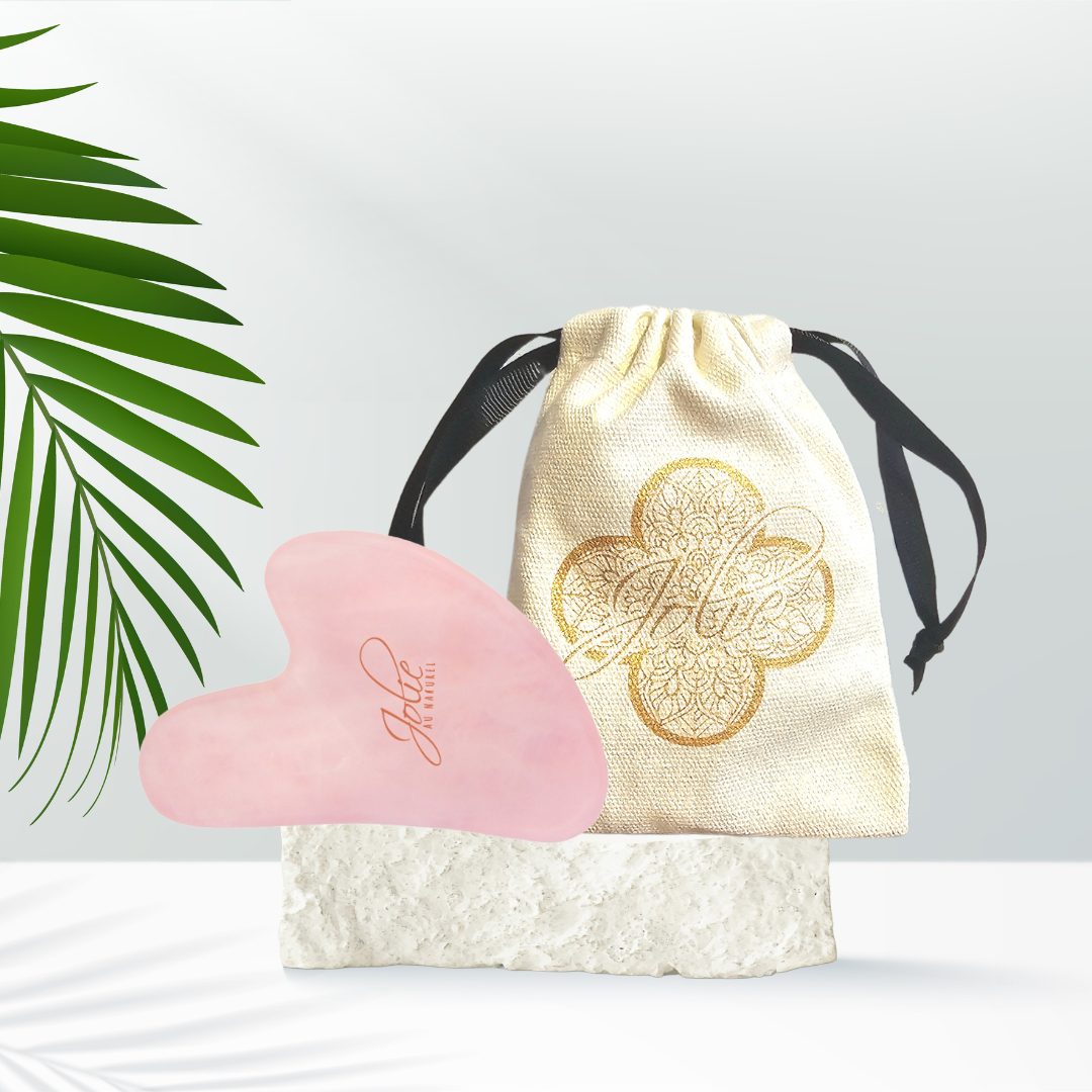 Gua Sha Stein Rosenquarz I Gesichtsmassage I Anti Aging I Gesichtsyoga