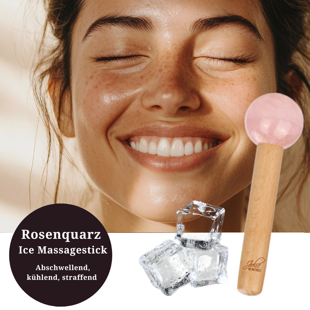Rosenquarz Ice Massagestick – kühlender Beauty-Stick gegen Augenringe & Schwellungen