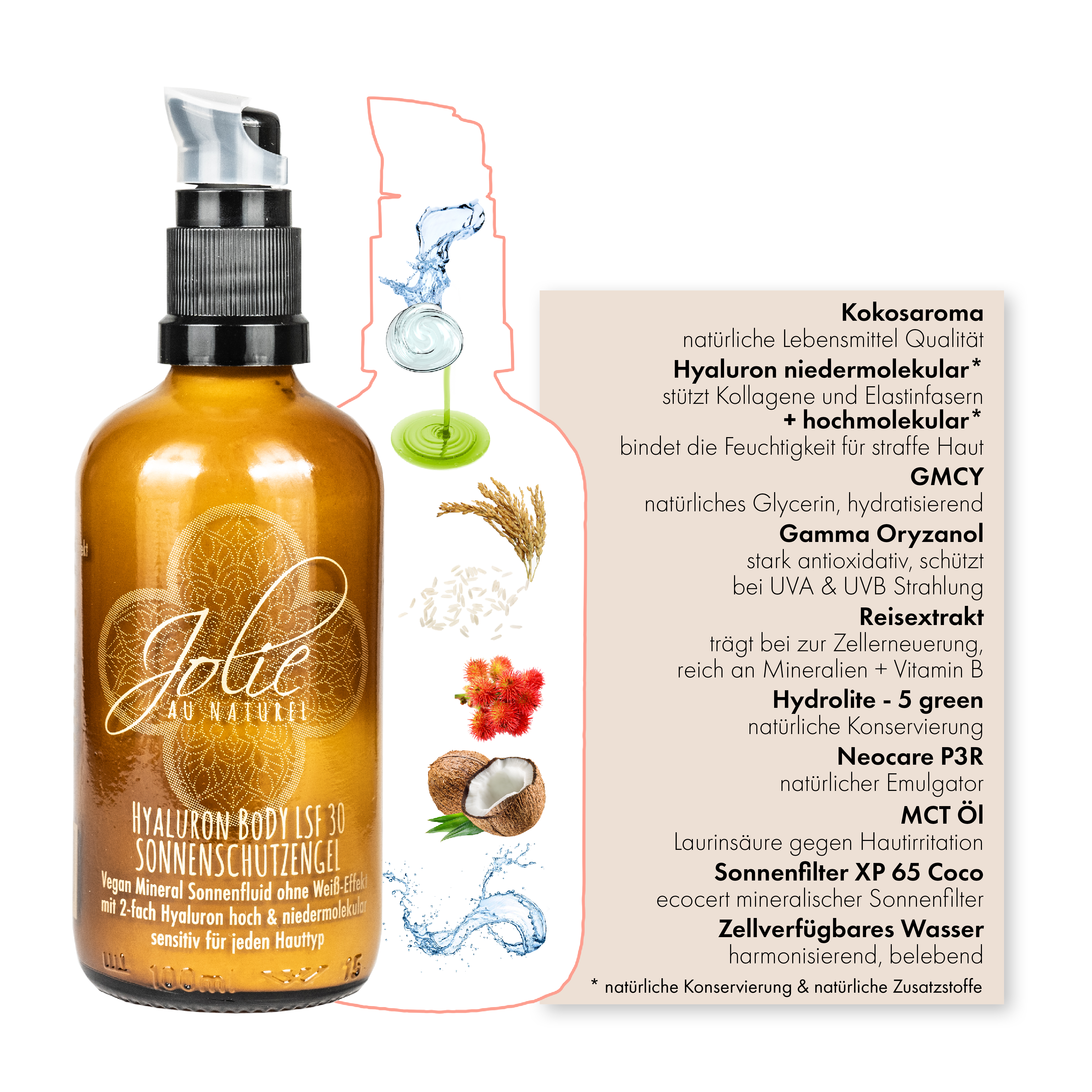 Veganer Hyaluron Sonnenschutz Body LSF 30 mineralisch I Premium UV-Schutz