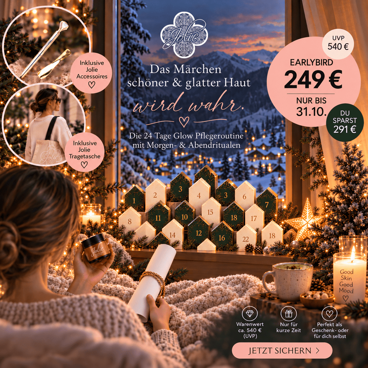 Glow Deluxe Adventskalender "das Märchen von gesunder & strahlender Haut wird wahr"