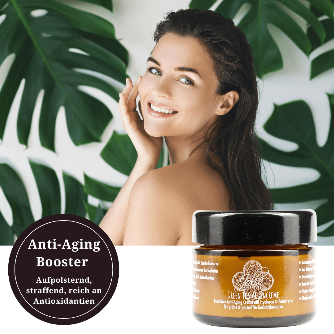 Hyaluron Anti Aging Creme I Algen Creme I Green tea I Gesichtskonturen I Parakresse 50ml - Jolie au naturel: Nachhaltige Naturkosmetik