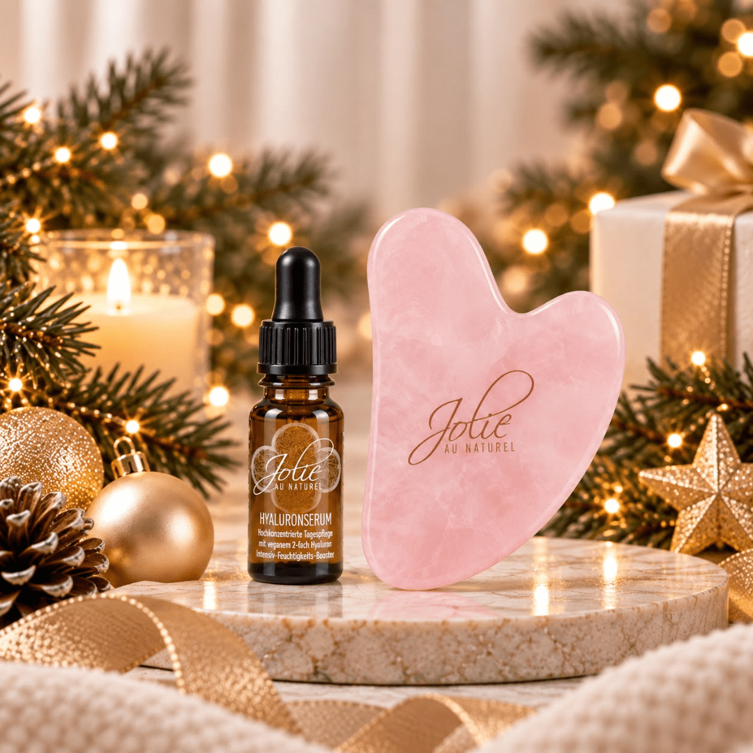 Gua Sha Hyaluron Lifting Set| Gua Sha Rosenquarz + Hyaluron Serum | vegan | Bestseller
