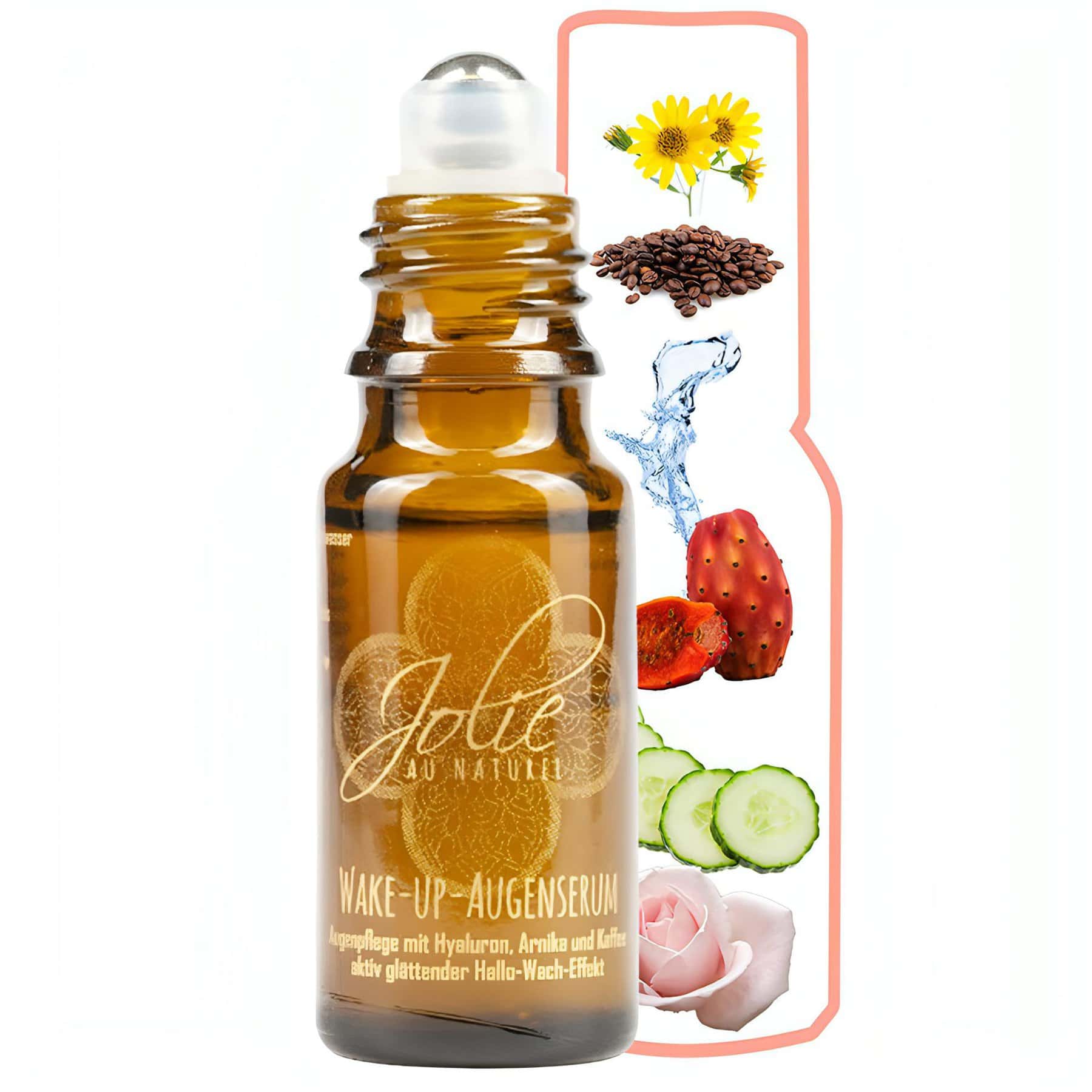 Bio Hyaluron Augenserum I Kaffee I kühlender Roll on I Vitamin C I Arnica 10ml