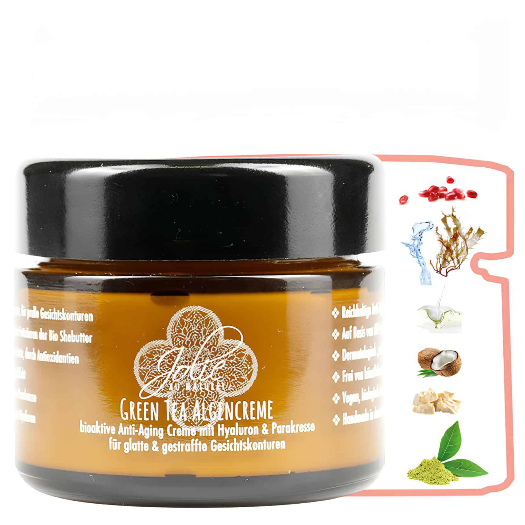 Hyaluron Anti Aging Creme I Algen Creme I Green tea I Gesichtskonturen I Parakresse 50g