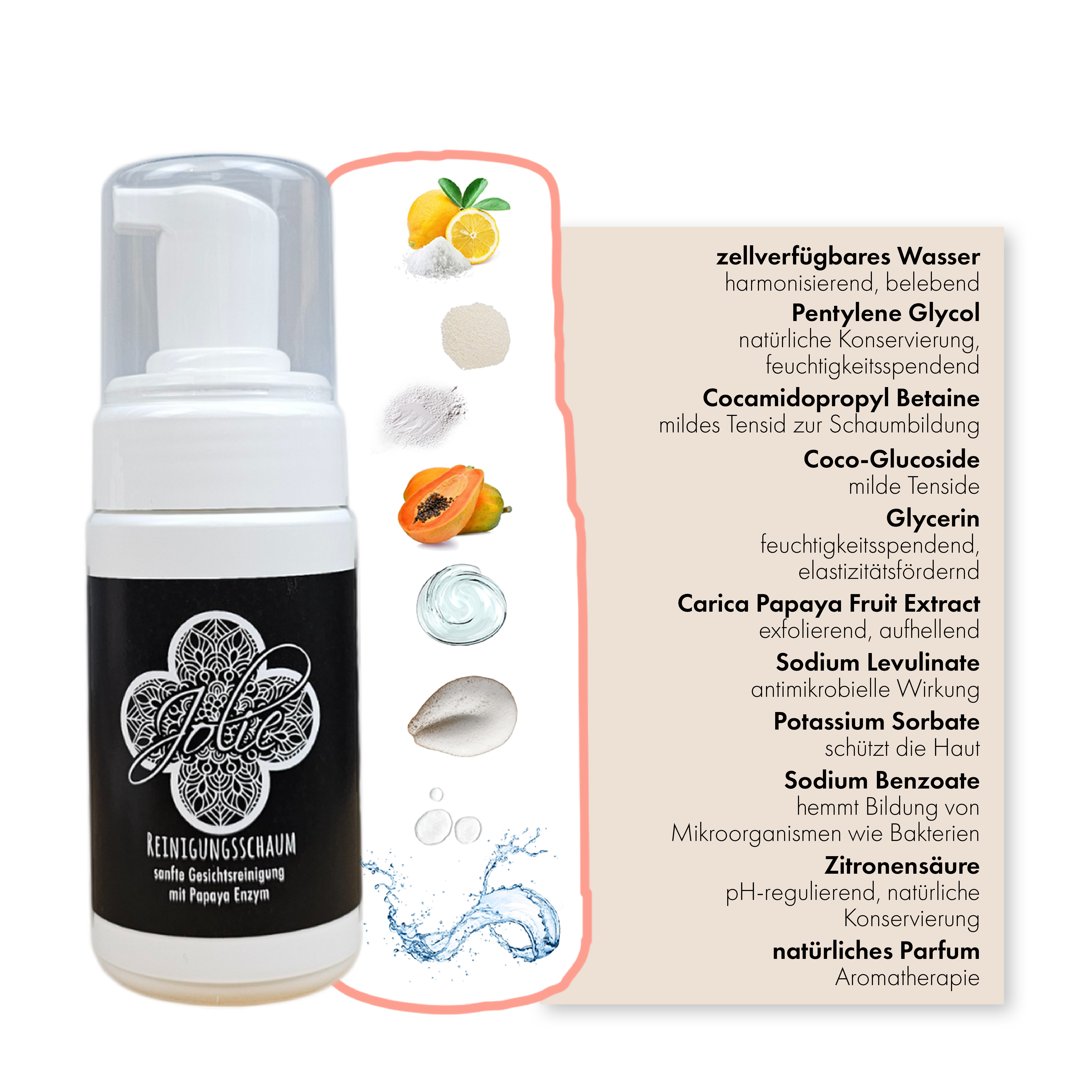 Papaya Reinigungsschaum | zarte Haut | fruchtig frisch | 100 ml