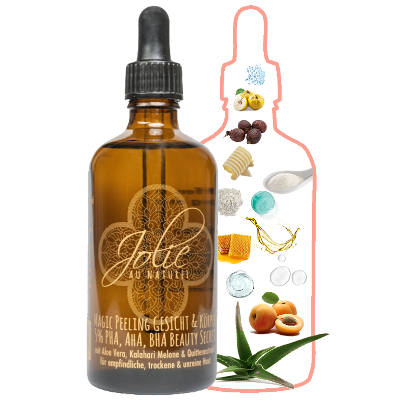 PHA AHA BHA Magic Peeling Gesicht & Körper I Kalahari Melonenkern öl I 100ml