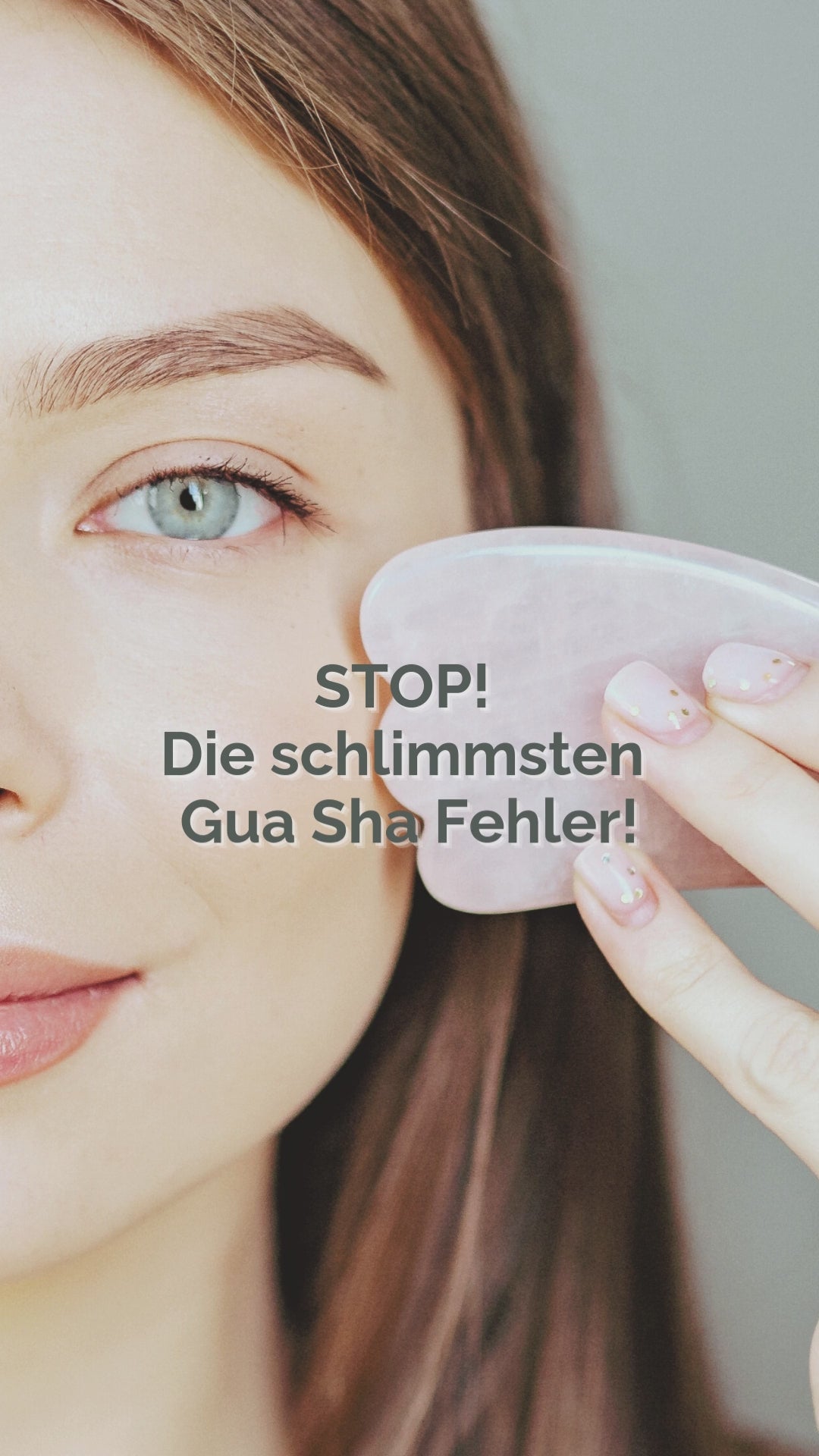 Gua Sha Stein Rosenquarz I Gesichtsmassage I Anti Aging I Gesichtsyoga
