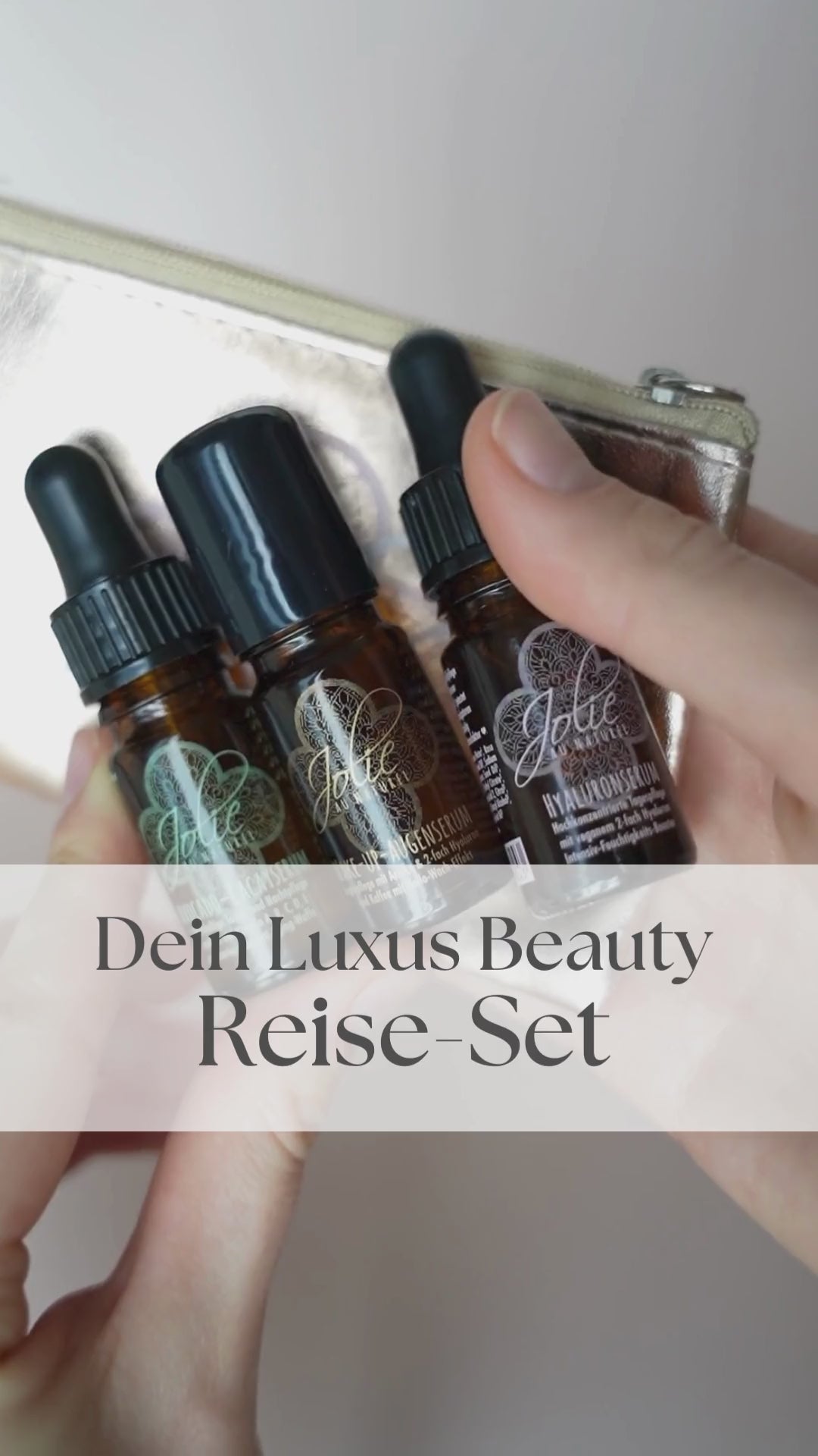 Video laden: ♡ Hyaluron Reise Set I Anti Aging Gesichtspflege vegan I 3x 5ml