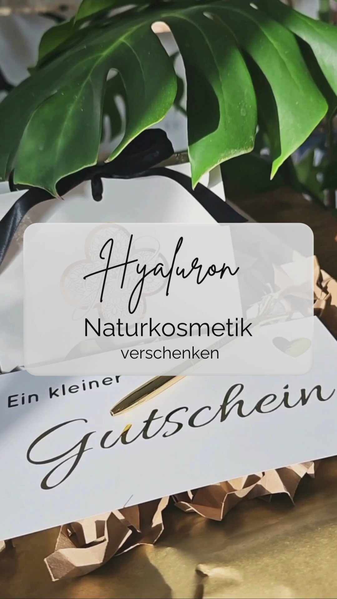 Video laden: Geschenk Gutschein Hyaluron Naturkosmetik