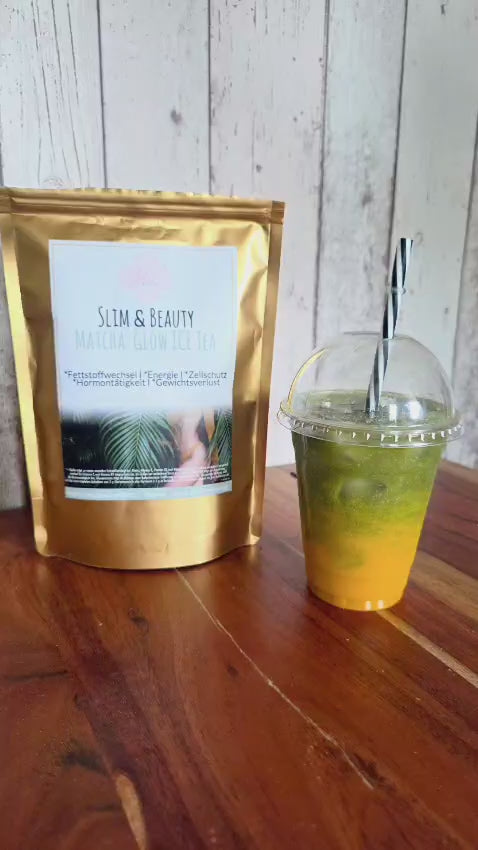 Video laden: Matcha Slim &amp; Beauty Glow Ice Tea lecker zum Abnehmen 10,6 kcal