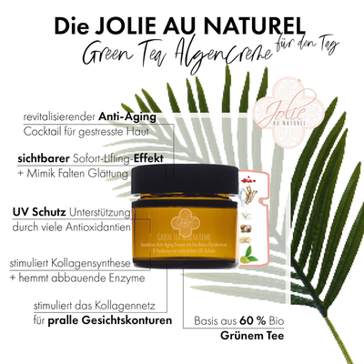 Hyaluron Anti Aging Creme I Algen Creme I Green tea I Gesichtskonturen I Parakresse - Jolie au naturel: Nachhaltige Naturkosmetik