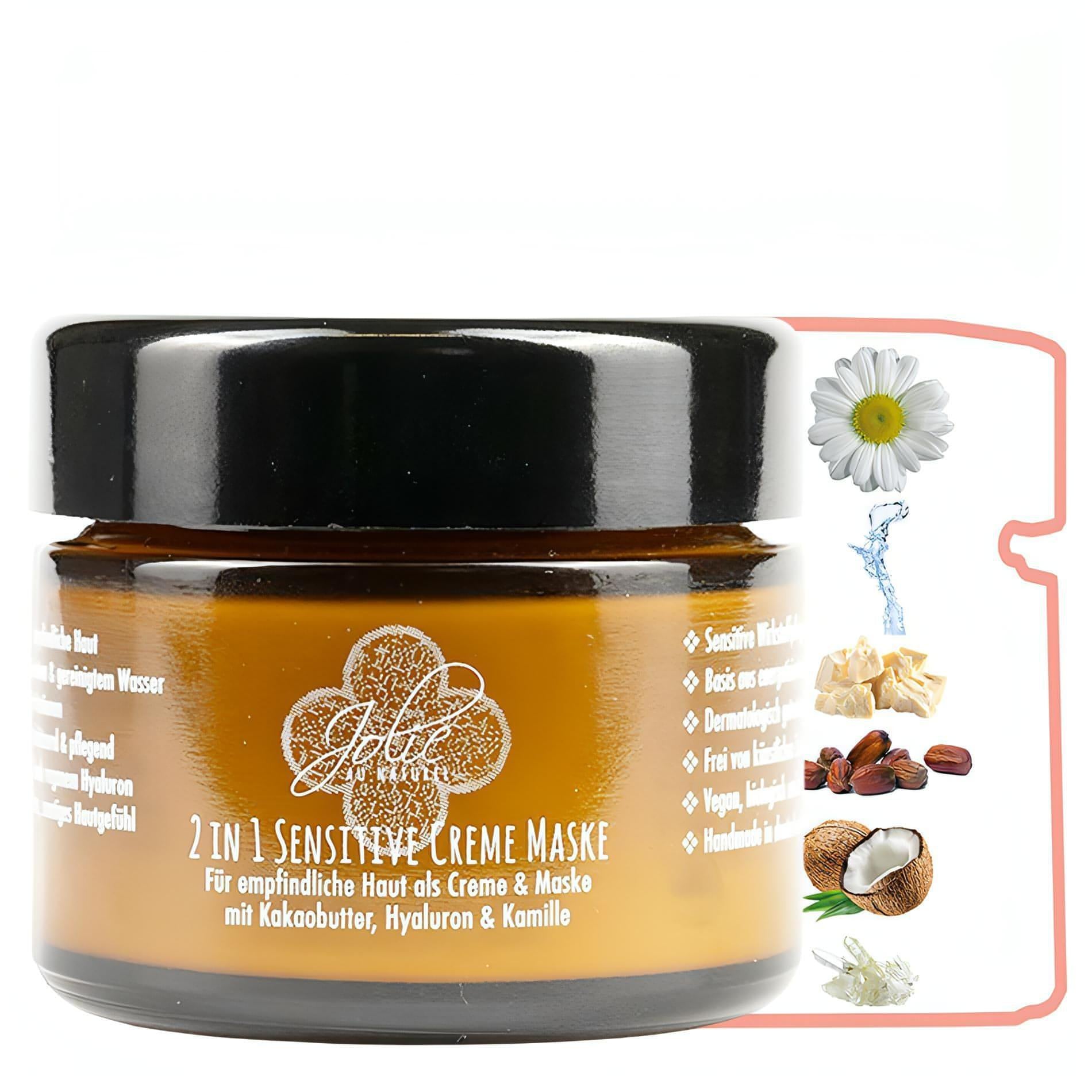 Hyaluron Creme I Maske I 2in1 I Bio Kakaobutter I für empfindliche Haut I Kamille - Jolie au naturel: Nachhaltige Naturkosmetik