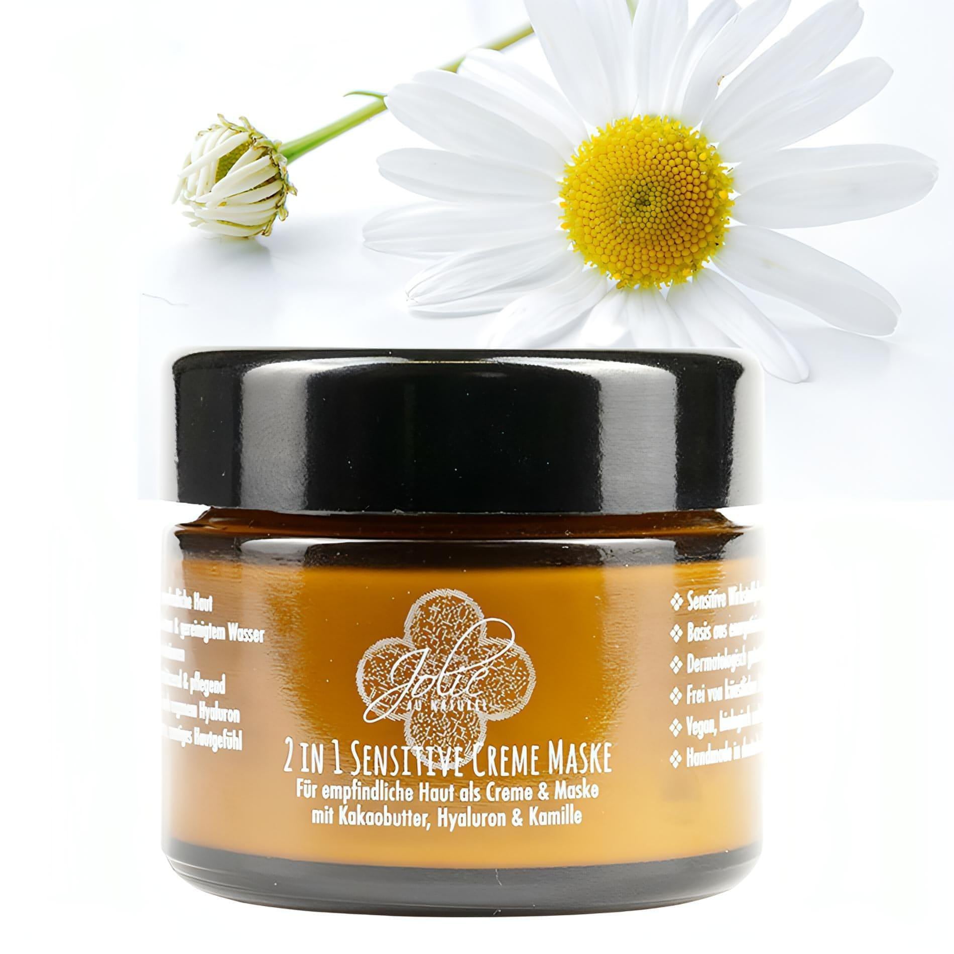 Hyaluron Creme I Maske I 2in1 I Bio Kakaobutter I für empfindliche Haut I Kamille - Jolie au naturel: Nachhaltige Naturkosmetik