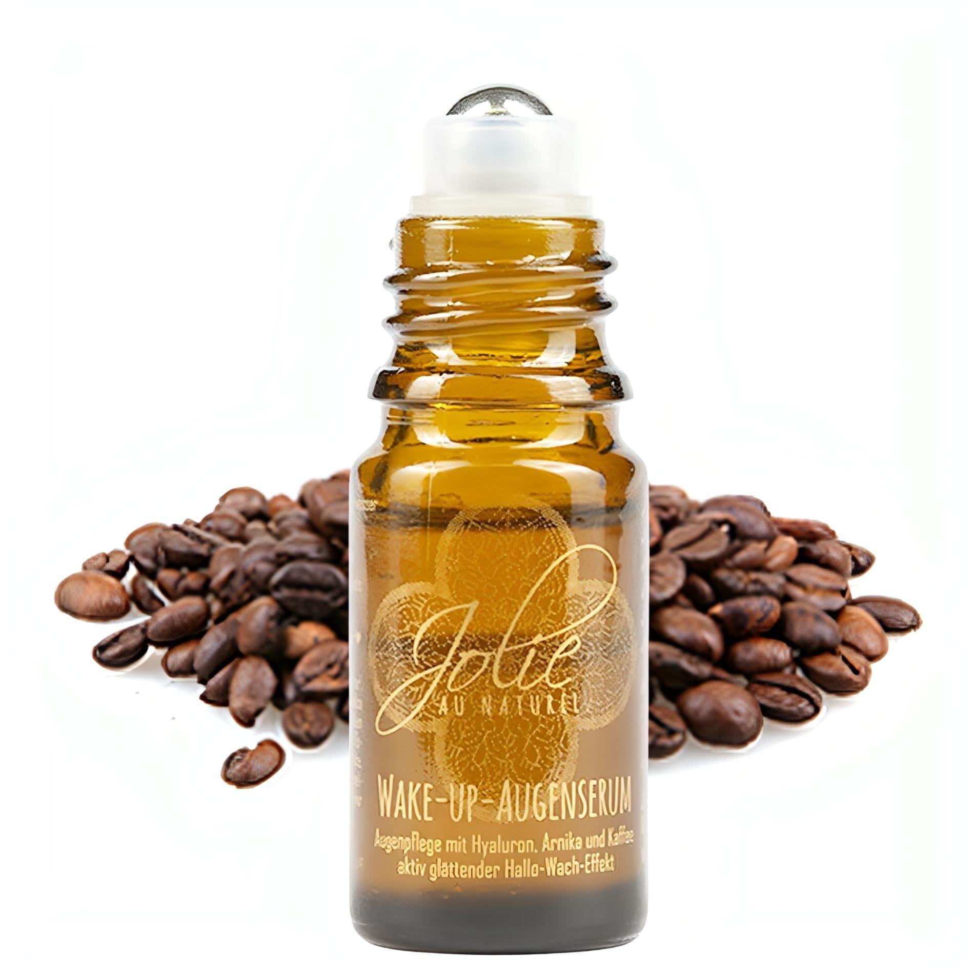 Bio Hyaluron Augenserum I Kaffee I kühlender Roll on I Vitamin C I Arnica I 5ml - Jolie au naturel: Nachhaltige Naturkosmetik