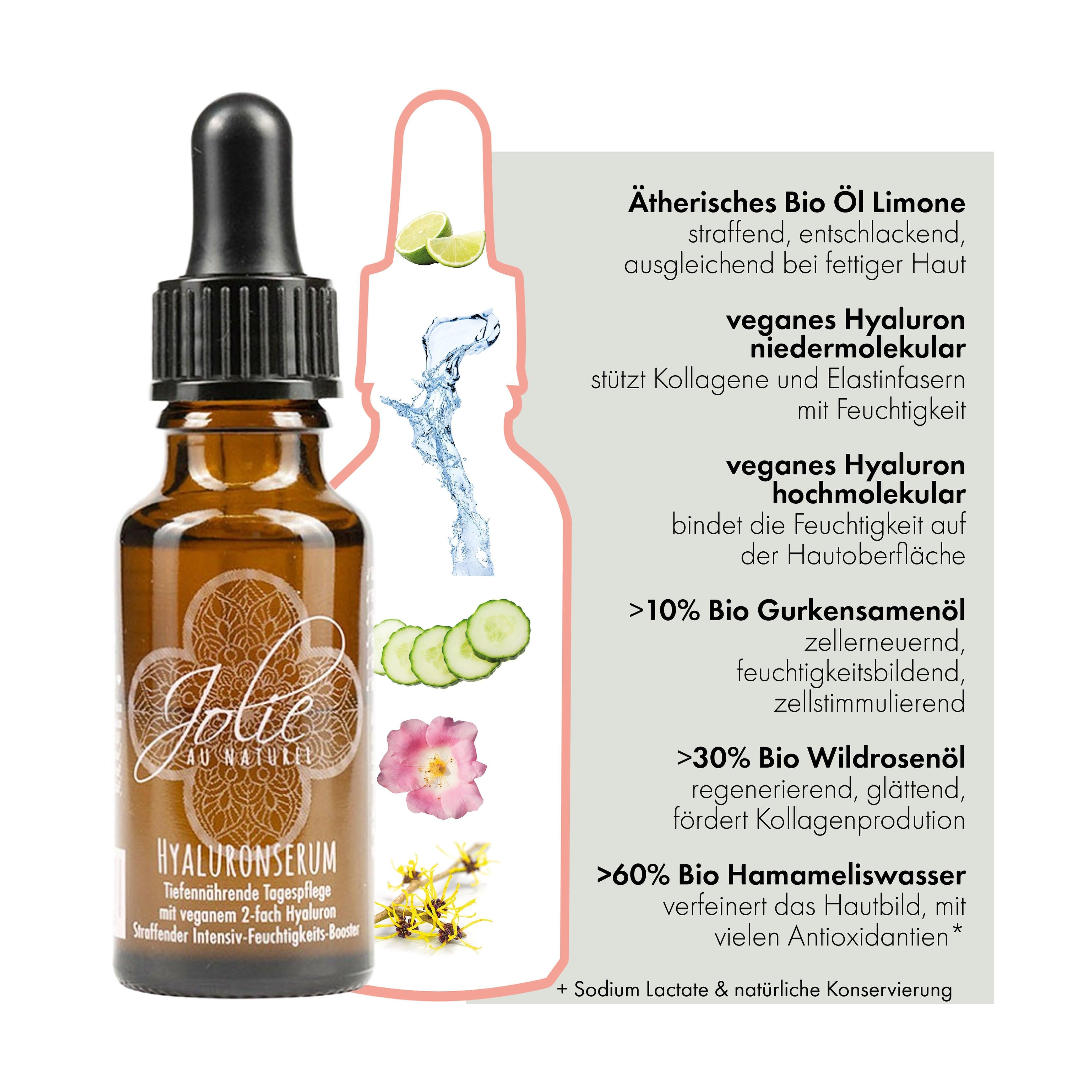 Hyaluronserum Tagespflege Produkte Jolie au Naturel