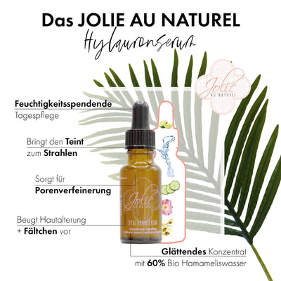Geschenkset I Hyaluron Serum + Rosenquarz Roller I Retinol I Vitamin C - Jolie au naturel: Nachhaltige Naturkosmetik