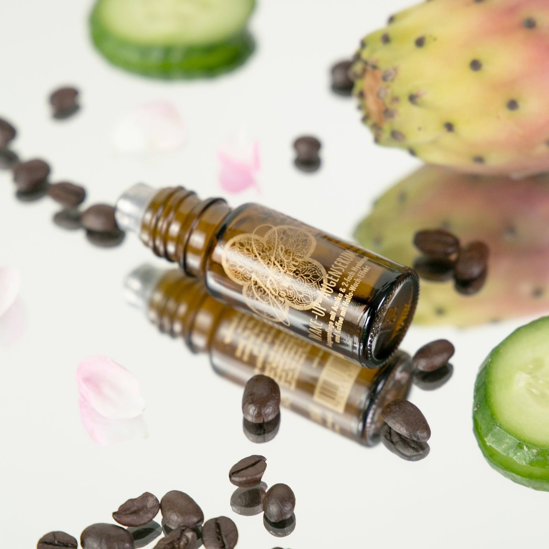 Bio Hyaluron Augenserum I Kaffee I kühlender Roll on I Vitamin C I Arnica I 5ml - Jolie au naturel: Nachhaltige Naturkosmetik